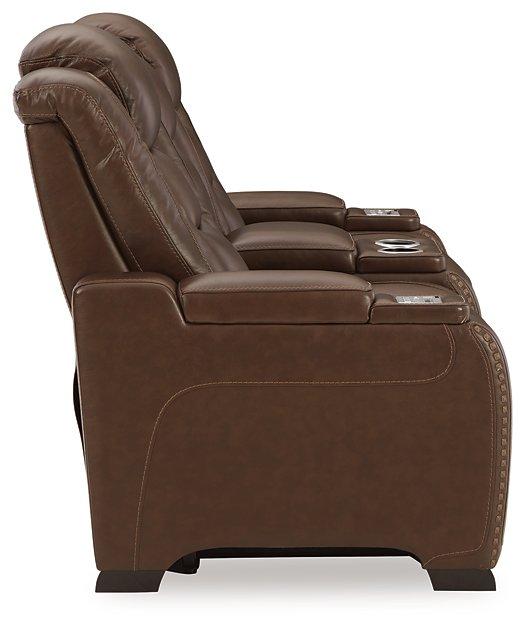 The Man-Den Power Reclining Loveseat with Console Loveseat Ashley Furniture