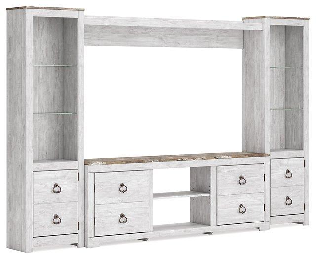 Willowton 4-Piece Entertainment Center Entertainment Center Ashley Furniture