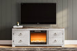 Willowton TV Stand with Electric Fireplace TV Stand Ashley Furniture