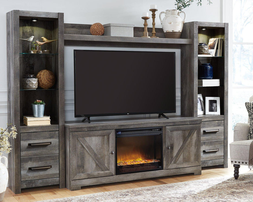 Wynnlow 4-Piece Entertainment Center with Electric Fireplace Entertainment Center Ashley Furniture