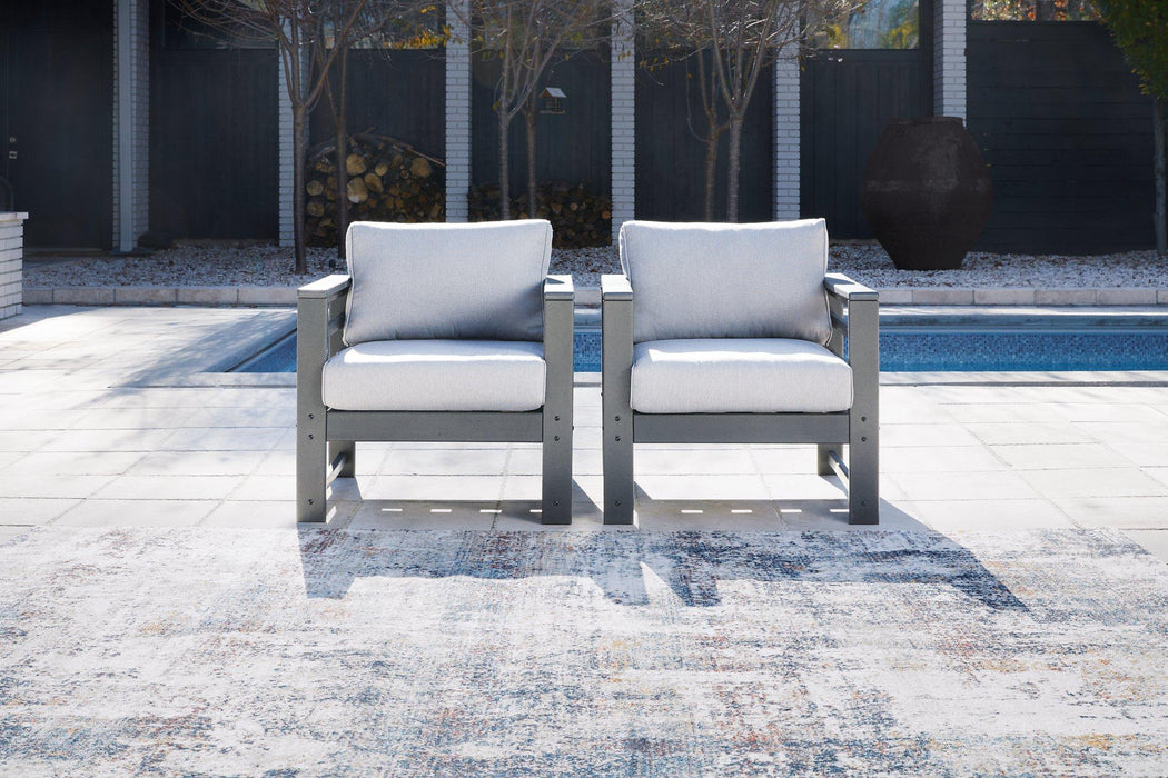 Amora Outdoor Lounge Chair with Cushion (Set of 2) Outdoor Seating Ashley Furniture