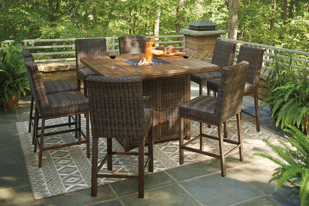 Paradise Trail Outdoor Bar Table Set Outdoor Seating Set Ashley Furniture