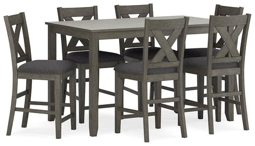 Caitbrook Counter Height Dining Table and Bar Stools (Set of 7) Counter Height Table Ashley Furniture