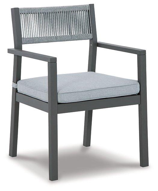 Eden Town Arm Chair with Cushion (Set of 2) Outdoor Dining Chair Ashley Furniture