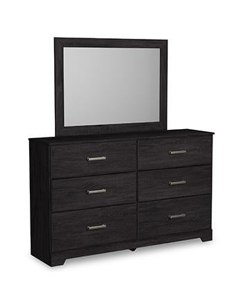 Ashley Belachime 6 Drawer Dresser and Mirror, Charcoal Ashley Belachime 6 Drawer Dresser and Mirror, Charcoal