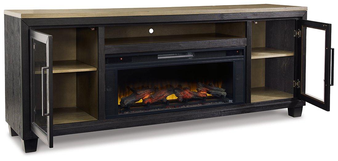 Foyland 83" TV Stand with Electric Fireplace TV Stand Ashley Furniture