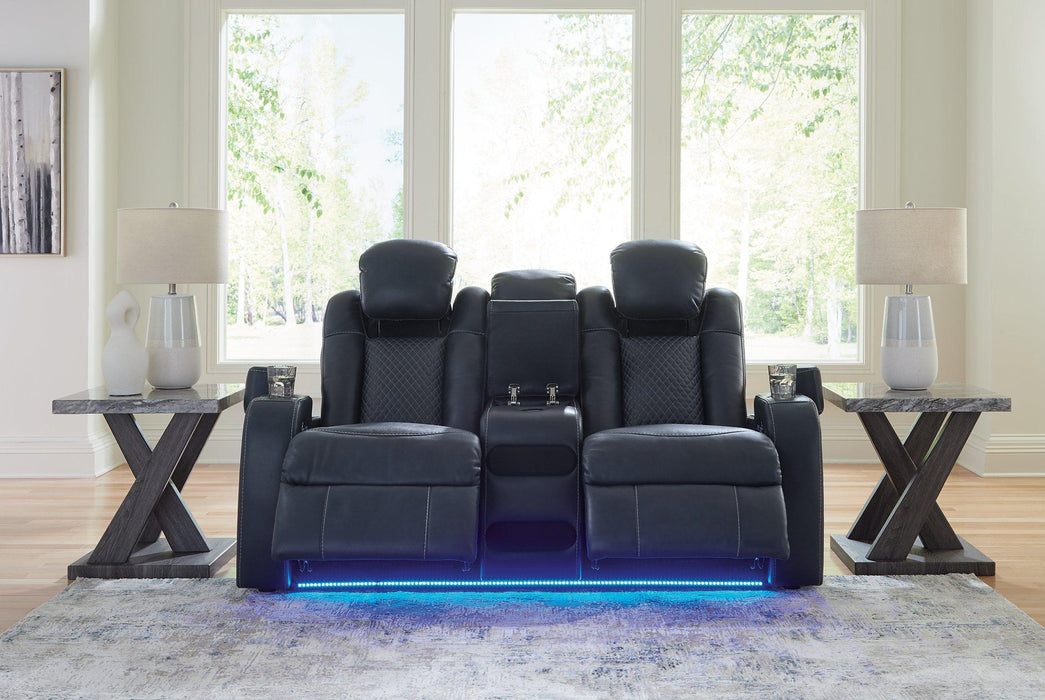 Fyne-Dyme Power Reclining Loveseat with Console Loveseat Ashley Furniture