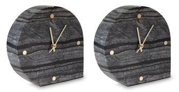 Janmour Table Clock (Set of 2) Table Top Accessories Ashley Furniture