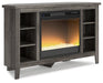 Arlenbry Corner TV Stand with Electric Fireplace TV Stand Ashley Furniture