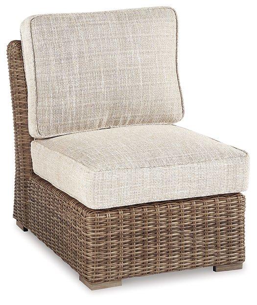 Beachcroft Armless Chair with Cushion Outdoor Seating Ashley Furniture