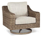 Beachcroft Outdoor Swivel Lounge with Cushion Outdoor Seating Ashley Furniture