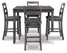 Bridson Counter Height Dining Table and Bar Stools (Set of 5) Counter Height Table Ashley Furniture