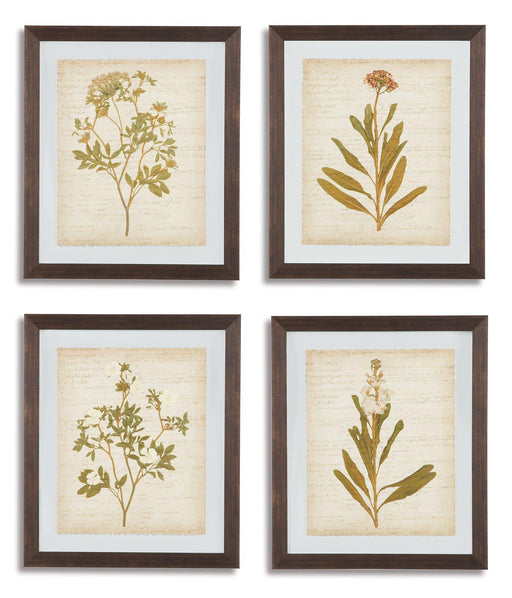 Dyani Wall Art (Set of 4) Wall Art Ashley Furniture