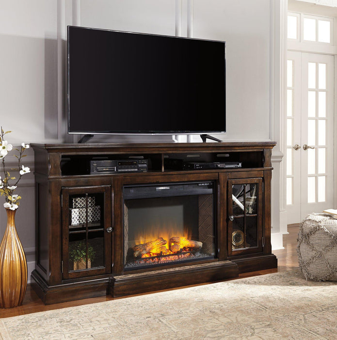 Roddinton 72" TV Stand with Electric Fireplace TV Stand Ashley Furniture