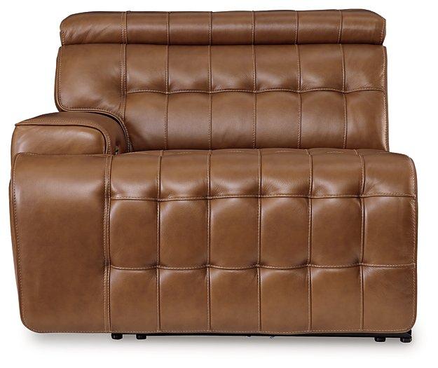 Temmpton Dual Power Leather Reclining Modular Loveseat with Console Loveseat Ashley Furniture
