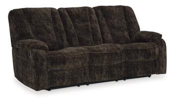 Soundwave Reclining Sofa with Drop Down Table Sofa Ashley Furniture