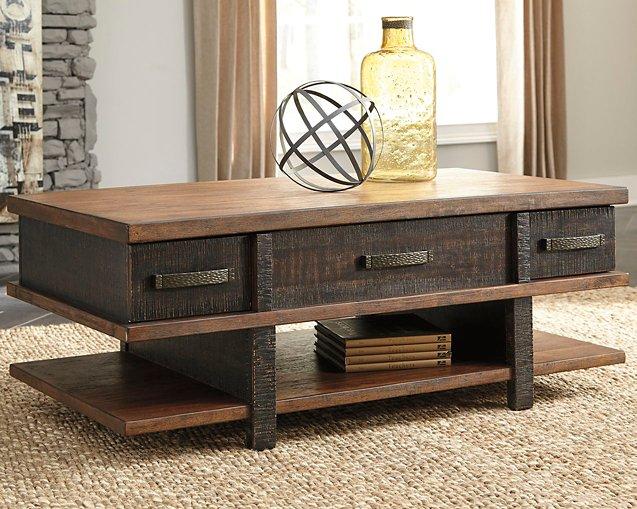 Stanah Coffee Table with Lift Top Cocktail Table Lift Ashley Furniture