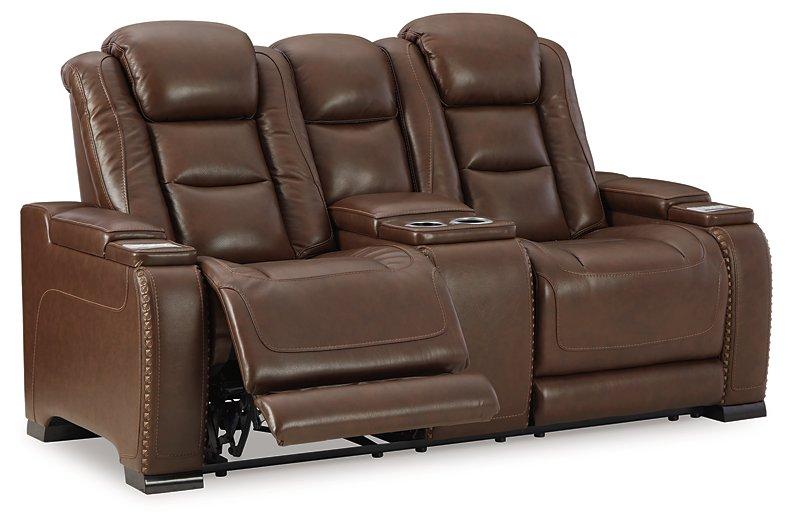 The Man-Den Power Reclining Loveseat with Console Loveseat Ashley Furniture