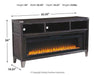 Todoe 65" TV Stand with Electric Fireplace TV Stand Ashley Furniture