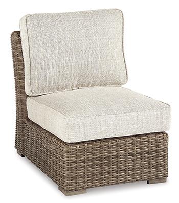 Beachcroft Outdoor Armless Chair with Cushion Outdoor Seating Ashley Furniture