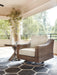 Beachcroft Outdoor Swivel Lounge with Cushion Outdoor Seating Ashley Furniture