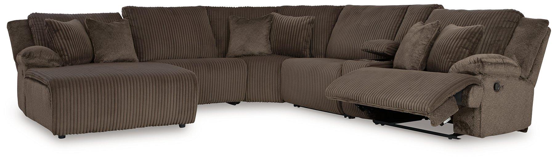 Top Tier Reclining Sectional with Chaise Sectional Ashley Furniture