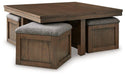 Boardernest Coffee Table with 4 Stools Cocktail Table Ashley Furniture