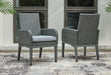 Elite Park Arm Chair with Cushion (Set of 2) Outdoor Dining Chair Ashley Furniture