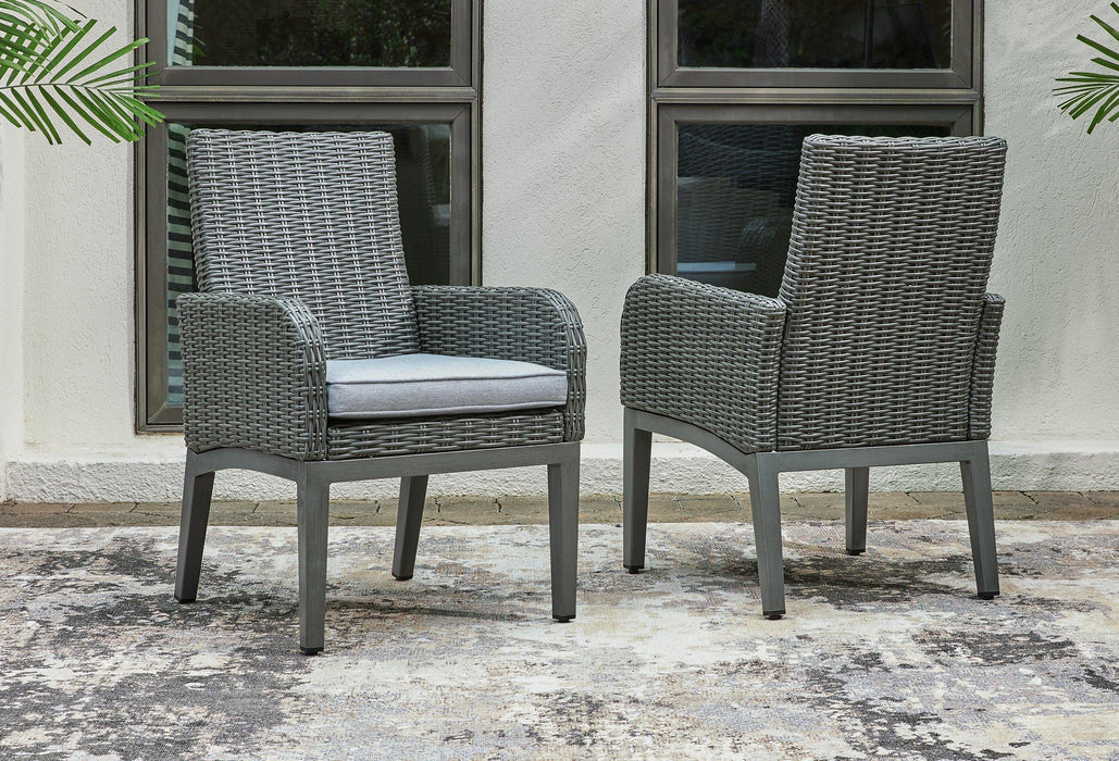 Elite Park Arm Chair with Cushion (Set of 2) Outdoor Dining Chair Ashley Furniture