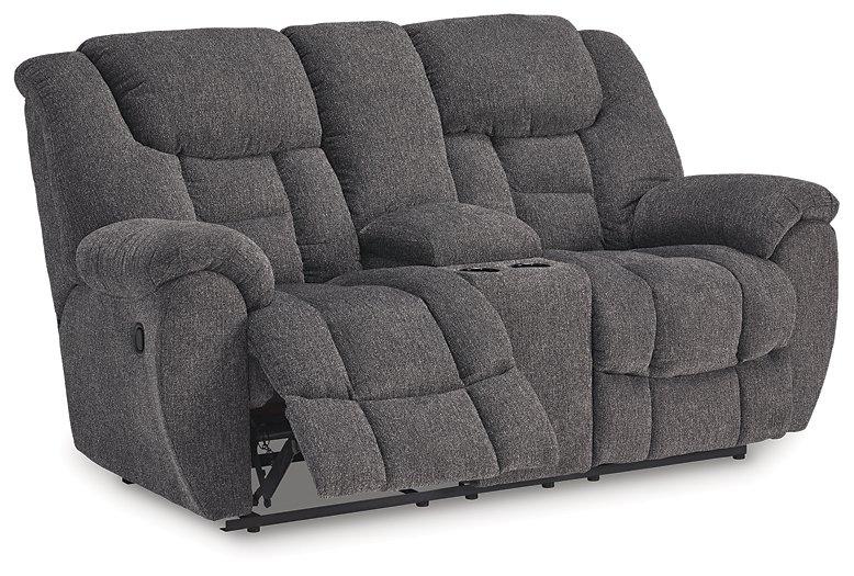 Foreside Reclining Loveseat with Console Loveseat Ashley Furniture