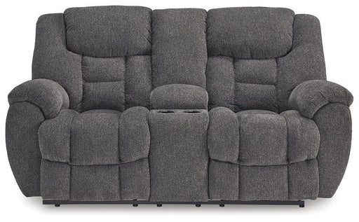 Foreside Reclining Loveseat with Console Loveseat Ashley Furniture