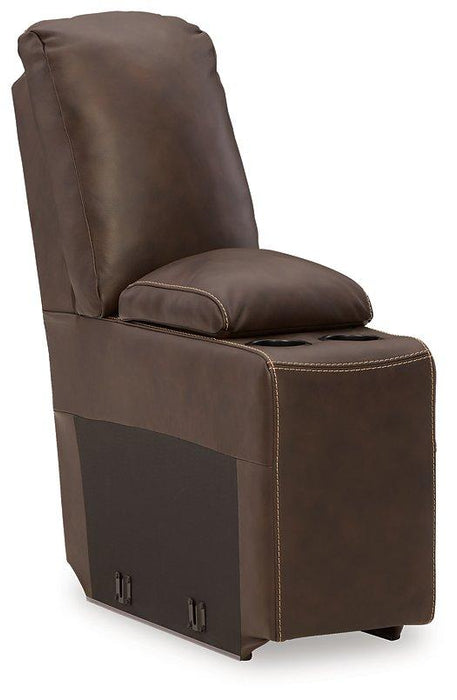 Dunleith Power Reclining Loveseat with Console - Dayton Discount Furniture
