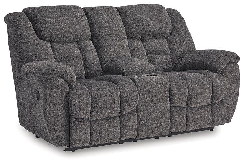 Foreside Reclining Loveseat with Console Loveseat Ashley Furniture