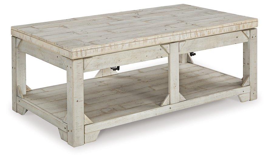 Fregine Coffee Table with Lift Top Cocktail Table Lift Ashley Furniture