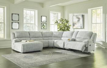 McClelland Reclining Sectional with Chaise Sectional Ashley Furniture