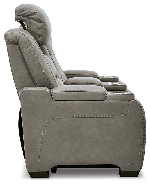 The Man-Den Power Reclining Loveseat with Console Loveseat Ashley Furniture