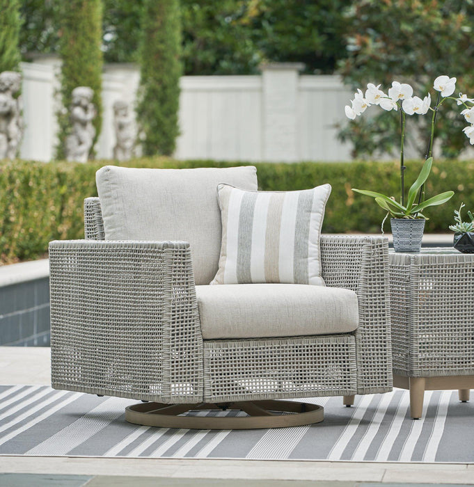 Seton Creek Outdoor Swivel Lounge with Cushion Outdoor Seating Ashley Furniture