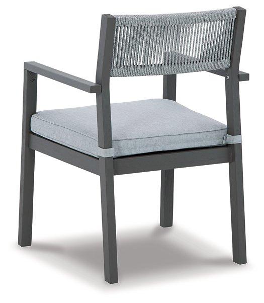 Eden Town Arm Chair with Cushion (Set of 2) Outdoor Dining Chair Ashley Furniture