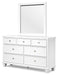 Fortman Dresser and Mirror Dresser & Mirror Ashley Furniture