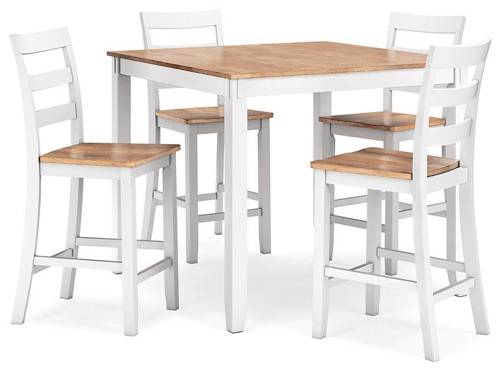 Gesthaven Counter Height Dining Table and 4 Barstools (Set of 5) Counter Height Table Ashley Furniture