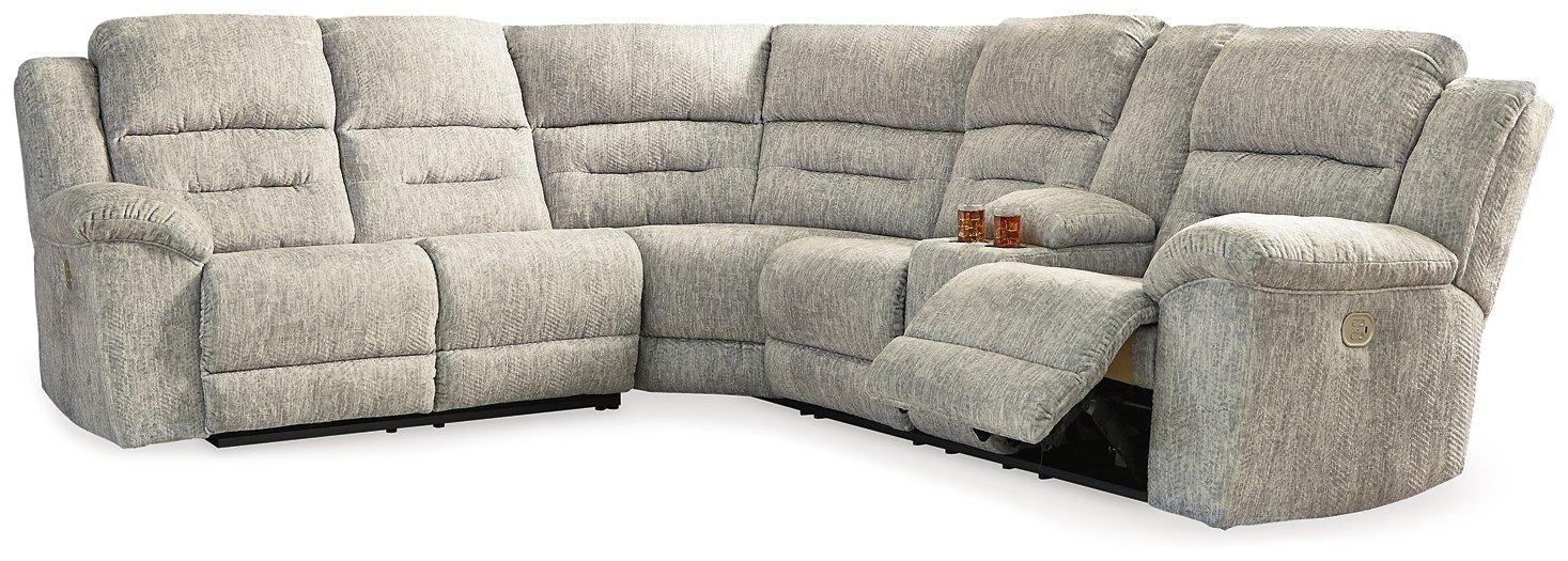 Family Den 3-Piece Power Reclining Sectional Sectional Ashley Furniture