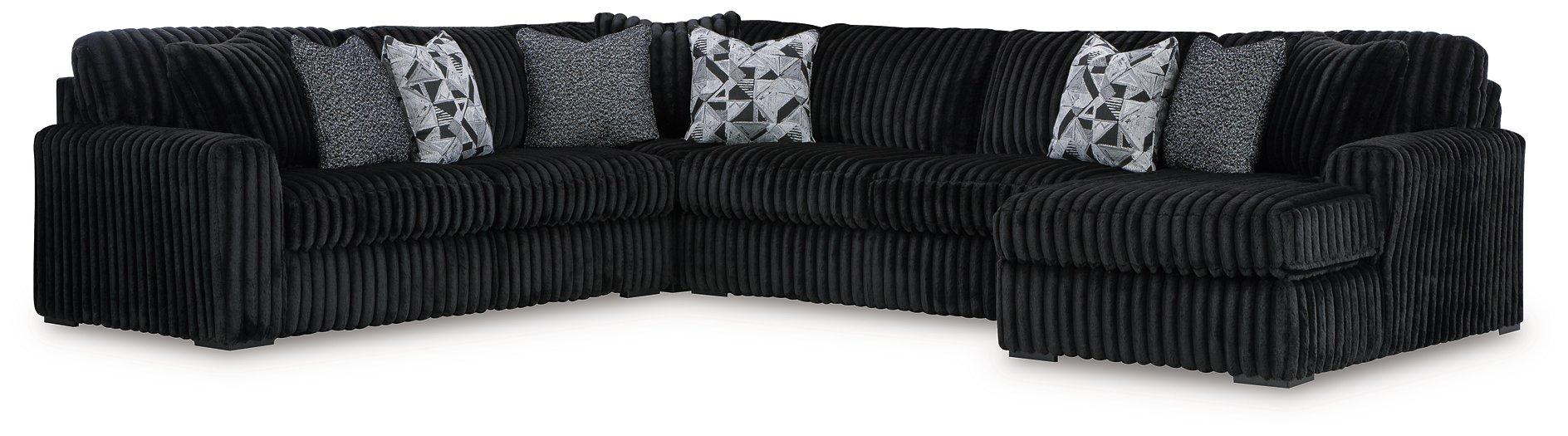 Midnight-Madness Sectional with Chaise Sectional Ashley Furniture