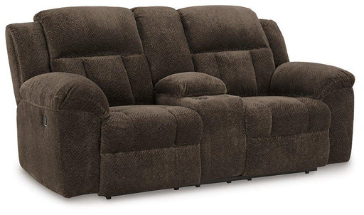 Frohn Reclining Loveseat with Console - Dayton Discount Furniture