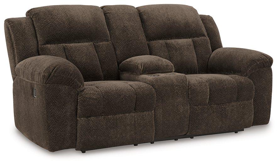 Frohn Reclining Loveseat with Console Loveseat Ashley Furniture