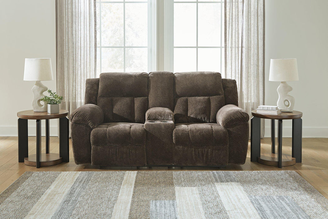 Frohn Reclining Loveseat with Console Loveseat Ashley Furniture