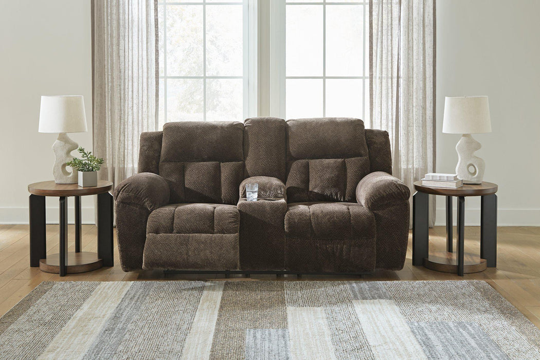 Frohn Reclining Loveseat with Console Loveseat Ashley Furniture