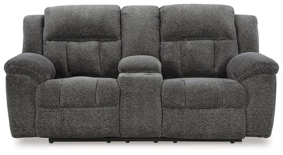 Frohn Reclining Loveseat with Console Loveseat Ashley Furniture