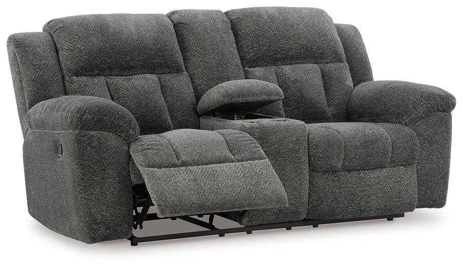 Frohn Reclining Loveseat with Console Loveseat Ashley Furniture