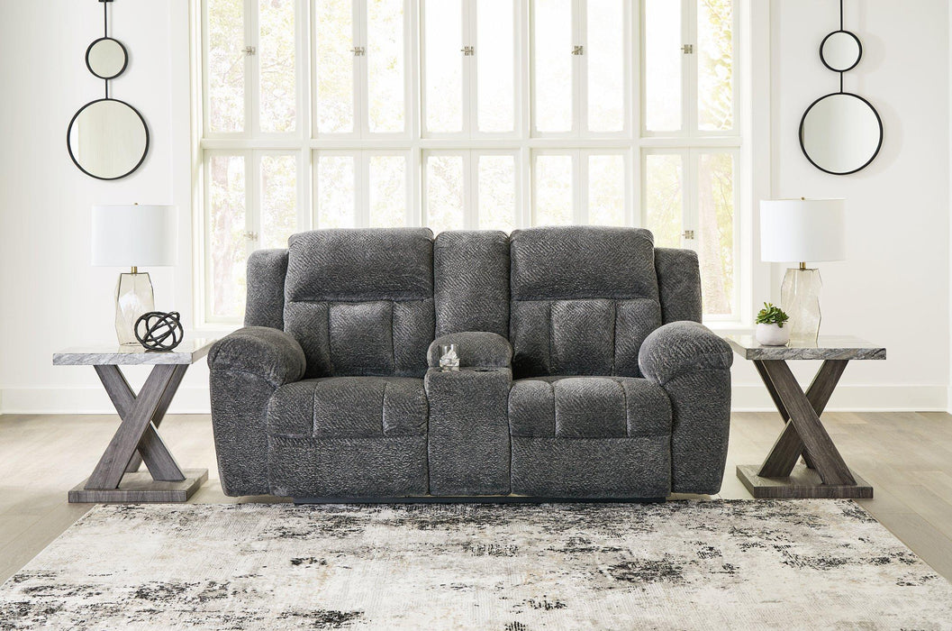 Frohn Reclining Loveseat with Console Loveseat Ashley Furniture