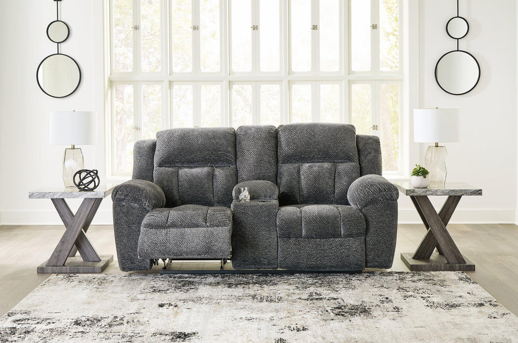 Frohn Reclining Loveseat with Console Loveseat Ashley Furniture